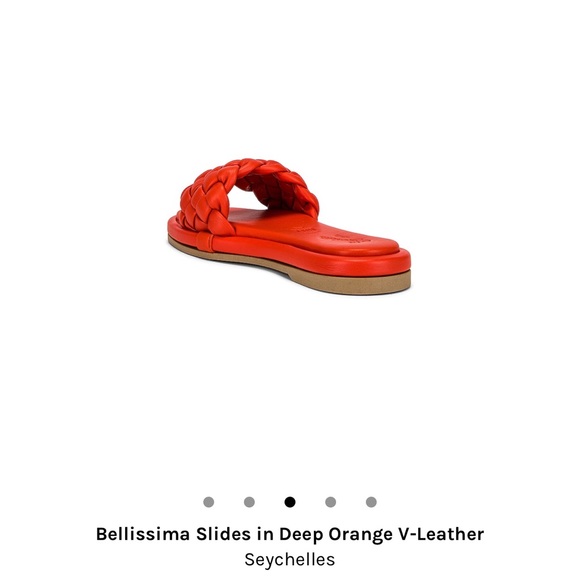 Seychelles Bellissima Slides in Deep Orange V-Leather NWT - Picture 4 of 6